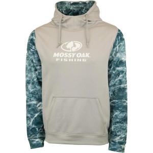 Mossy Oak Fishing Hoodie, Fishing Sweatshirts for Men, Fishing Shirts for Men(Spindrift/Gray)