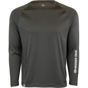 Mossy Oak Fishing Shirts for Men, Long Sleeve, Moisture Wicking, Sun Protection(Pavement)