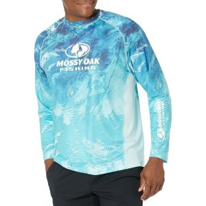 Mossy Oak Fishing Shirts for Men Long Sleeve with 40+ UPF Sun Protection(Equator)