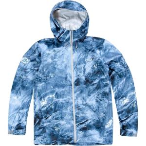 Mossy Oak Mens Fishing Rain Jacket with Hood(High Seas)