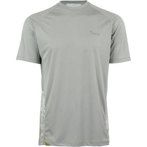 Mossy Oak Men’s Ss Performance Moisture Wicking Fishing Shirt(Cool Grey & Bonefish)