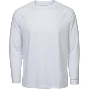 Mossy Oak Men’s Sun Shirts Uv Protection Long Sleeve(Brilliant White)