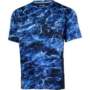 Mossy Oak Short Sleeve Fishing Shirts for Men, Sun Protection Clothing Men(Marlin)