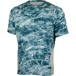 Mossy Oak Short Sleeve Fishing Shirts for Men, Sun Protection Clothing Men(Spindrift)