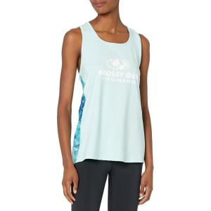 Mossy Oak Womens Fishing Shirt Racerback Tank(Iced Aqua)