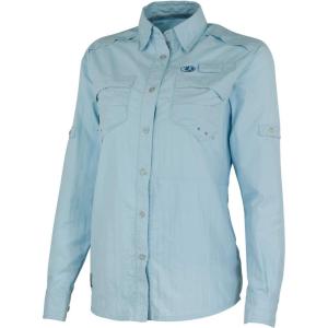 Mossy Oak Womens Long Sleeve Performance Fishing Shirt(Cool Blue)