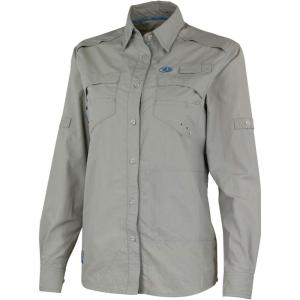 Mossy Oak Womens Long Sleeve Performance Fishing Shirt(Cool Gray)
