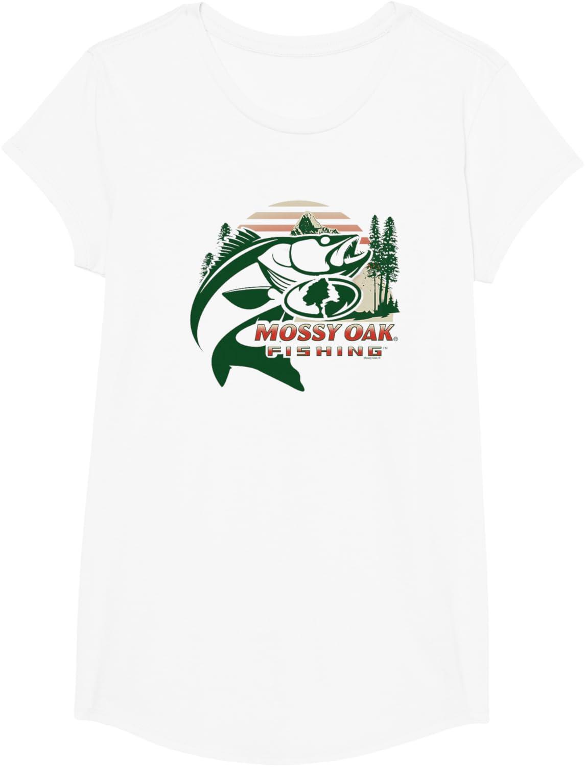 imageMossy Oak Fishing Built For The Bite Fish Logo TShirtWhite