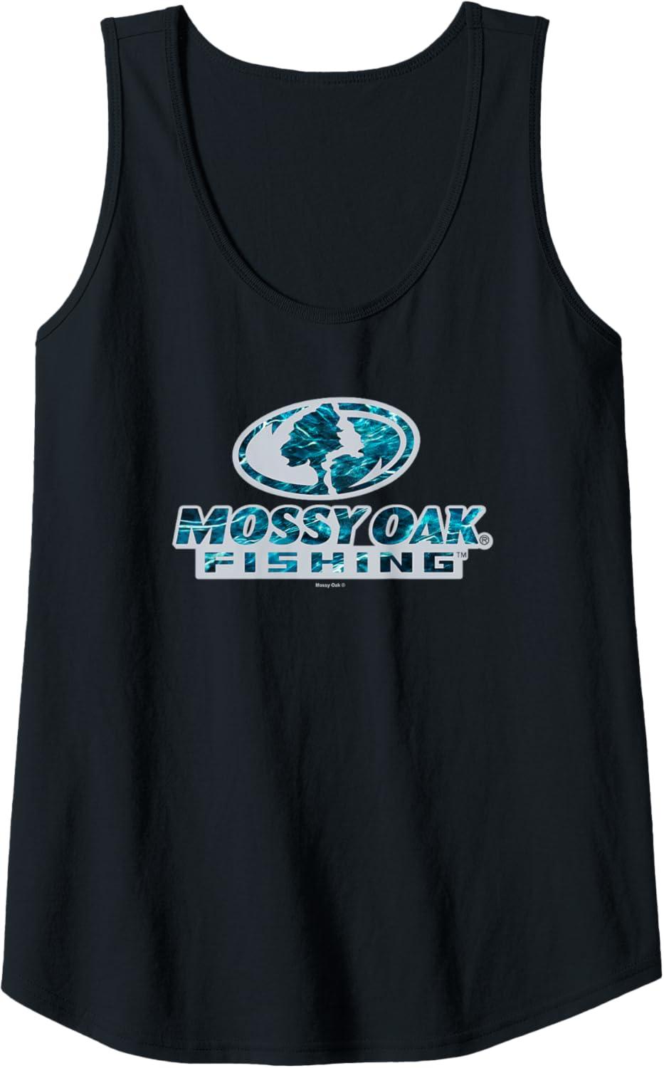 imageMossy Oak Fishing Open Water Classic Blue Logo Tank TopBlack