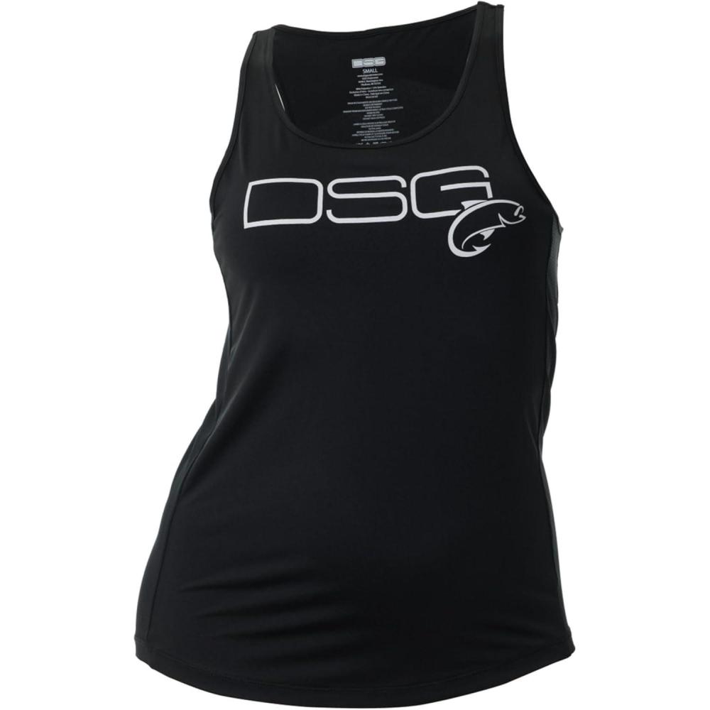 imageDSG Outerwear Womens Razor Back Fishing Tank Tops UPF 50 Moisture Wicking Quick DryBlack