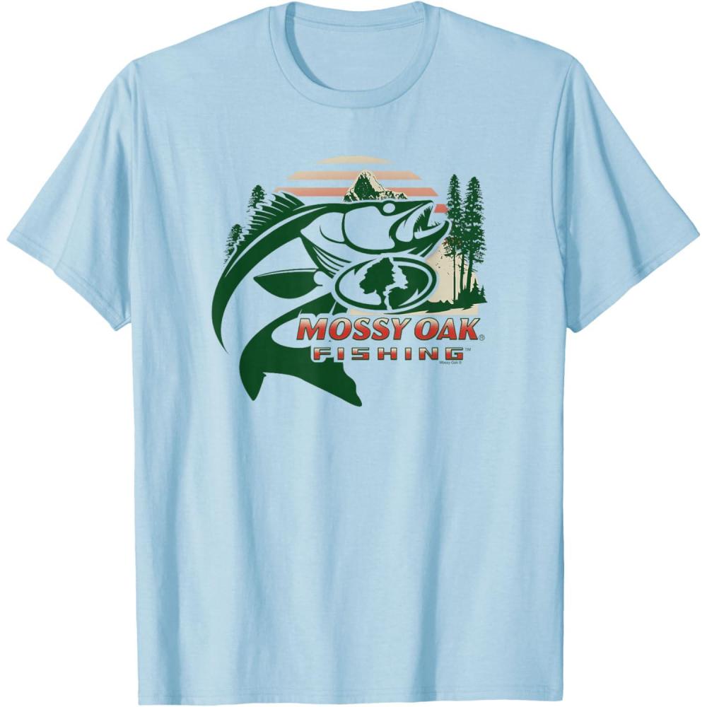 imageMossy Oak Fishing Built For The Bite Fish Logo TShirtBaby Blue