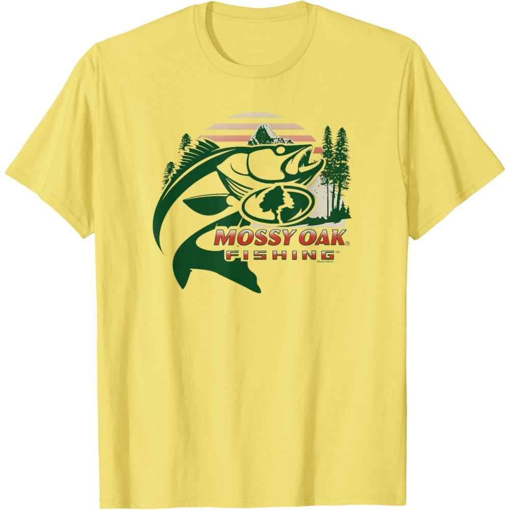 imageMossy Oak Fishing Built For The Bite Fish Logo TShirtLemon Yellow