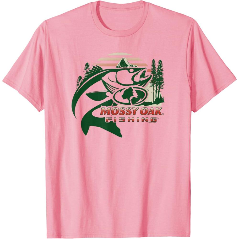 imageMossy Oak Fishing Built For The Bite Fish Logo TShirtPink