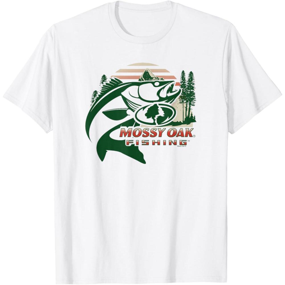 imageMossy Oak Fishing Built For The Bite Fish Logo TShirtWhite