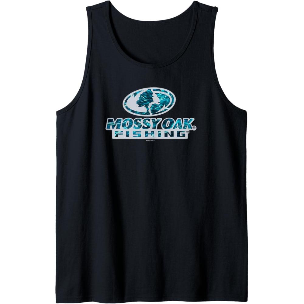 imageMossy Oak Fishing Open Water Classic Blue Logo Tank TopBlack