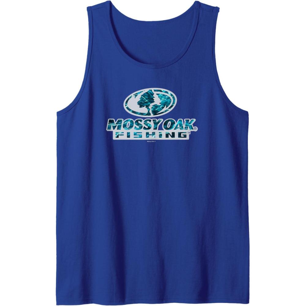 imageMossy Oak Fishing Open Water Classic Blue Logo Tank TopRoyal Blue
