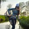 DSG Outerwear Women’s Chloe Hooded Sun Fishing Shirt | UPF Protection(Slate)
