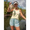DSG Outerwear Women’s Razor Back Fishing Tank Tops | UPF 50+, Moisture Wicking, Quick Dry(Lilypad Green)