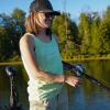 DSG Outerwear Women’s Razor Back Fishing Tank Tops | UPF 50+, Moisture Wicking, Quick Dry(Lilypad Green)