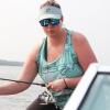 DSG Outerwear Women’s Razor Back Fishing Tank Tops | UPF 50+, Moisture Wicking, Quick Dry(Mossy Oak Wake Form Bowspray)