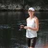 DSG Outerwear Women’s Razor Back Fishing Tank Tops | UPF 50+, Moisture Wicking, Quick Dry(Realtree Aspect White Out)