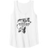 Mossy Oak Fishing Bass Open Water Classic Black Logo Tank Top(White)