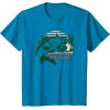 Mossy Oak Fishing Built For The Bite Fish Logo T-Shirt(Sapphire Blue)