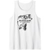 Mossy Oak Fishing Bass Open Water Classic Black Logo Tank Top(White)