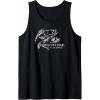 Mossy Oak Fishing Bass Target Ocean Outdoors Grey Logo Tank Top(Black)