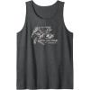 Mossy Oak Fishing Bass Target Ocean Outdoors Grey Logo Tank Top(Dark Heather Grey)