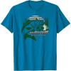 Mossy Oak Fishing Built For The Bite Fish Logo T-Shirt(Sapphire Blue)