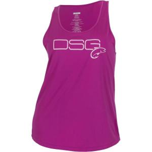 DSG Outerwear Women’s Razor Back Fishing Tank Tops | UPF 50+, Moisture Wicking, Quick Dry(Berry)
