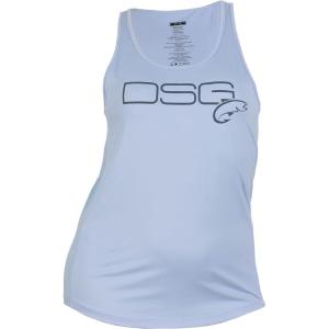 DSG Outerwear Women’s Razor Back Fishing Tank Tops | UPF 50+, Moisture Wicking, Quick Dry(Glacier)