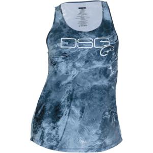 DSG Outerwear Women’s Razor Back Fishing Tank Tops | UPF 50+, Moisture Wicking, Quick Dry(Mossy Oak Wake Form High Seas)