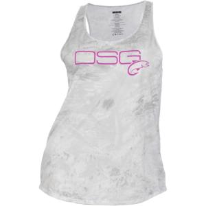 DSG Outerwear Women’s Razor Back Fishing Tank Tops | UPF 50+, Moisture Wicking, Quick Dry(Realtree Aspect White Out)