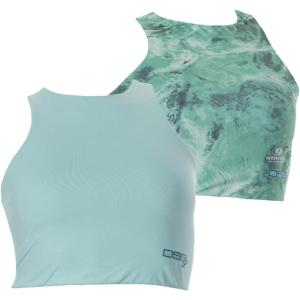 (DSG Outerwear) Women’s Reversible Fishing Midi Tops(Sun Washed Aqua/Mossy Oak Wake Form High Bowspray)