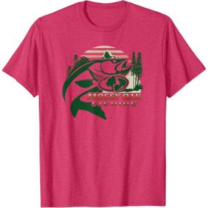 Mossy Oak Fishing Built For The Bite Fish Logo T-Shirt(Red Heather)