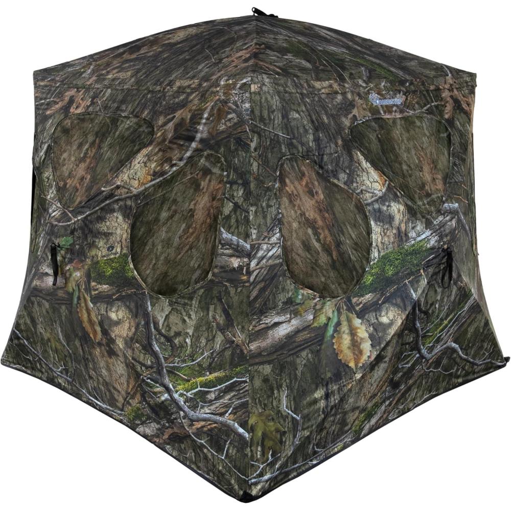 imageAmeristep Silent Brickhouse Wide Bottom  FIRE Retardant  75X75X66 Footprint  80quot Shooting WidthMO Country DNA XLMossy Oak Country DNA XL