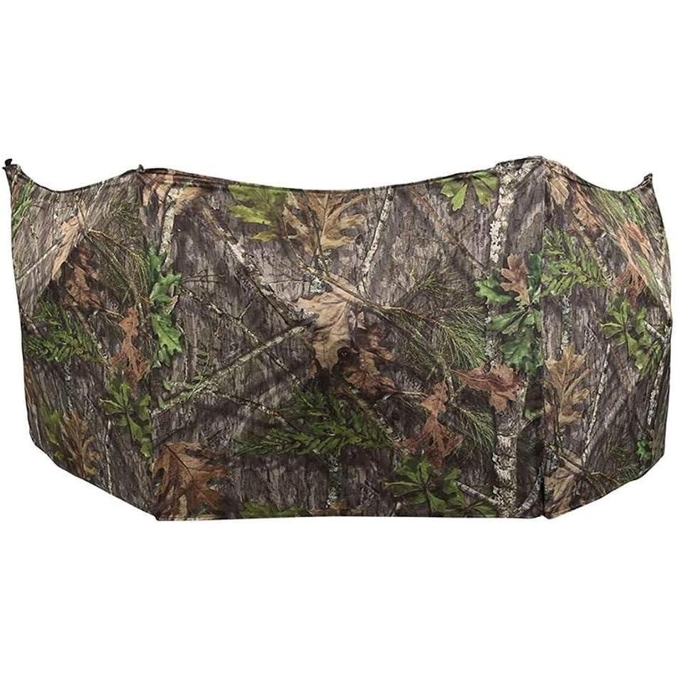 imageAmeristep Throwdown Ground 3D Leafy DieCut Camo UltraCompact EasySetup ThreePanel LowNoise RunandGun 2Person Hunting BlindMossy Oak