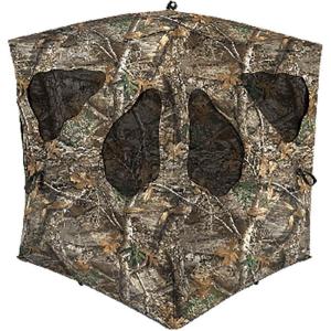 Ameristep Silent Brickhouse Wide Bottom / ​FIRE Retardant / 75X75X66 Footprint / 80″ Shooting Width/MO Country DNA XL(Mossy Oak Break Up)