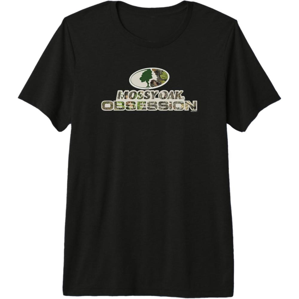 imageMossy Oak Obsession Camouflage Classic Outdoors Logo Premium Triblend TShirtBlack