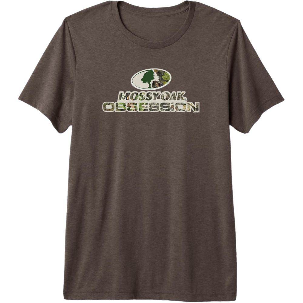 imageMossy Oak Obsession Camouflage Classic Outdoors Logo Premium Triblend TShirtBrown