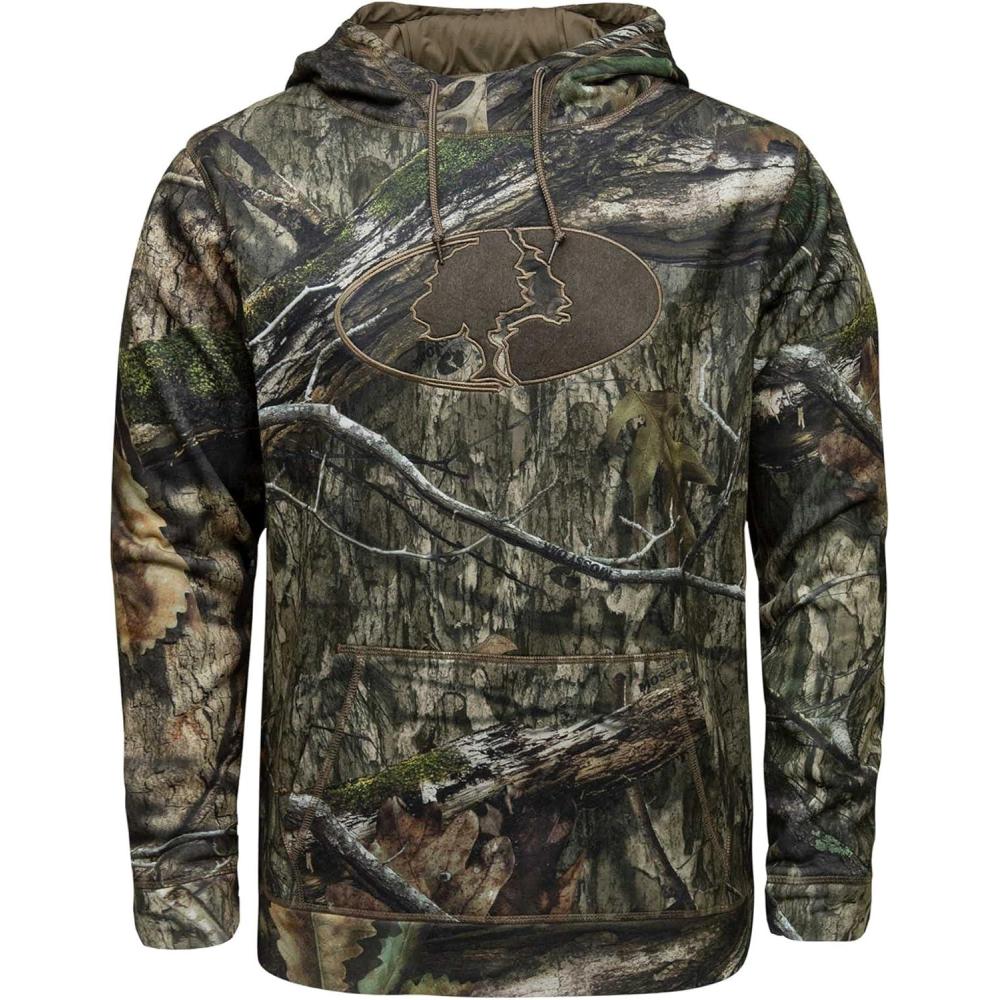 imageMossy Oak Performance Fleece Mens Camo Hunting HoodieCountry Dna Tree