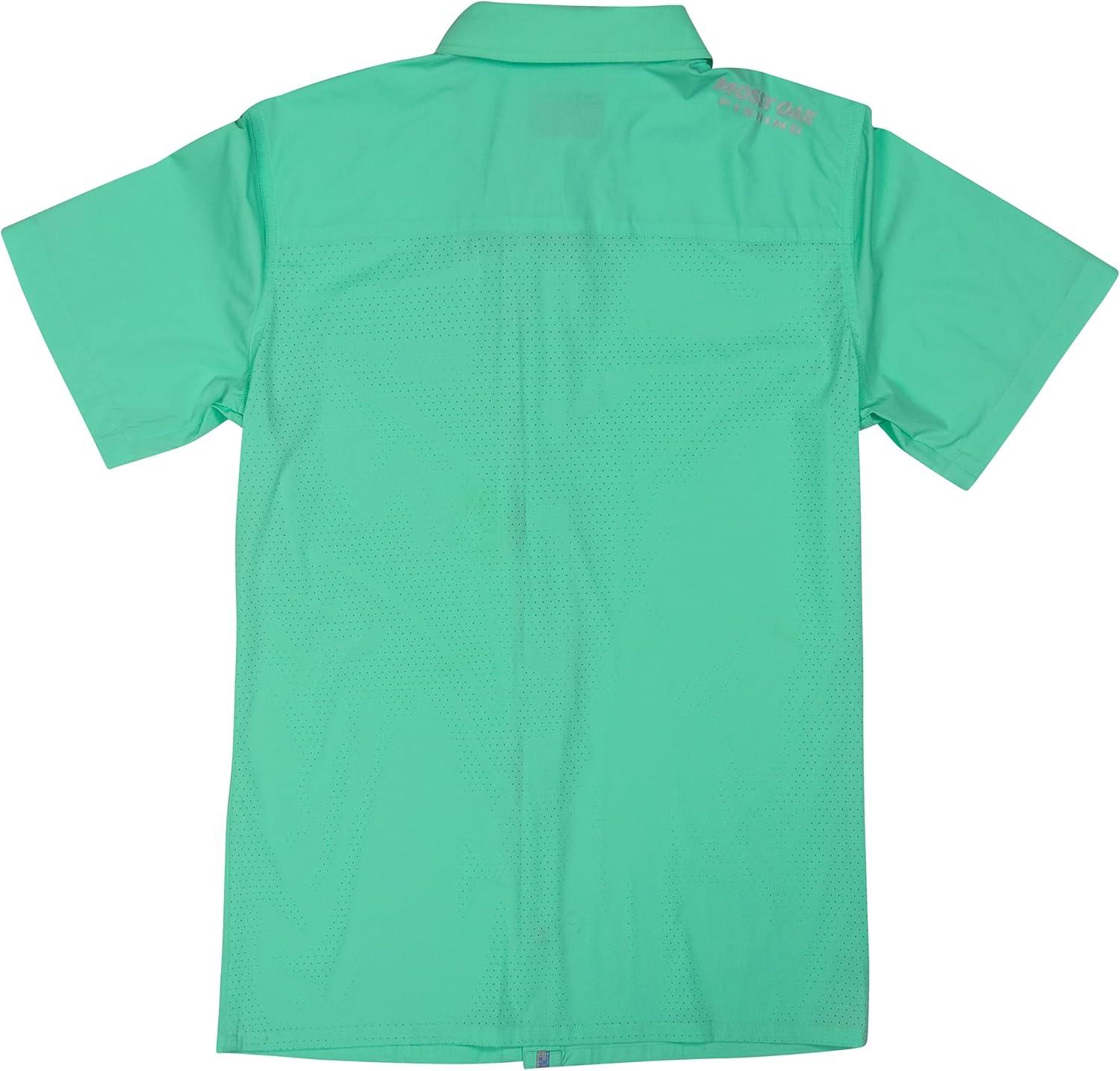 imageMossy Oak Mens Fishing Shirts Short Sleeve InshoreCarnival Glass