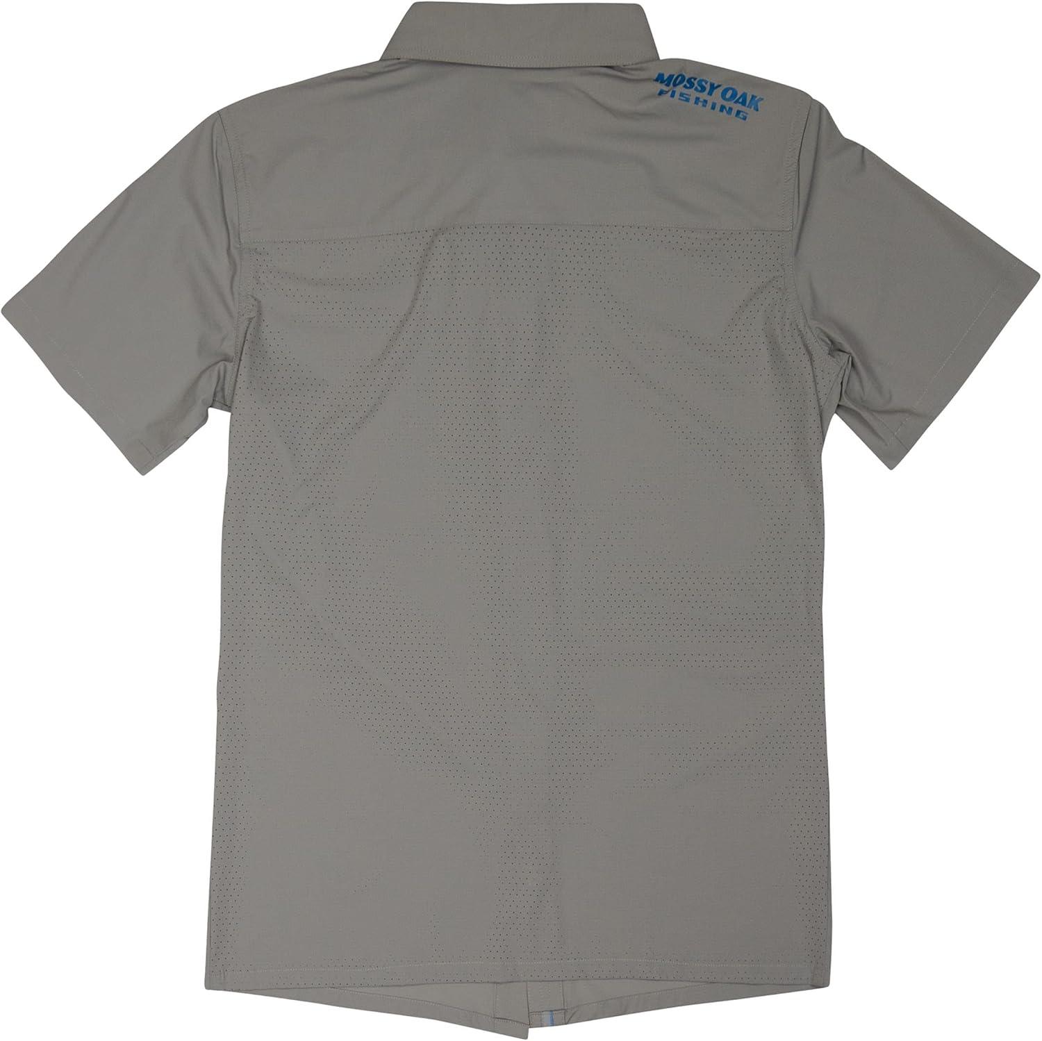 imageMossy Oak Mens Fishing Shirts Short Sleeve InshoreCool Grey