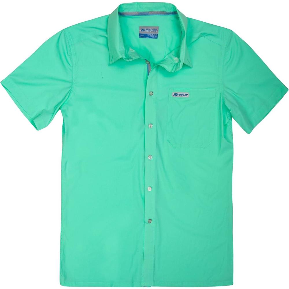 imageMossy Oak Mens Fishing Shirts Short Sleeve InshoreCarnival Glass