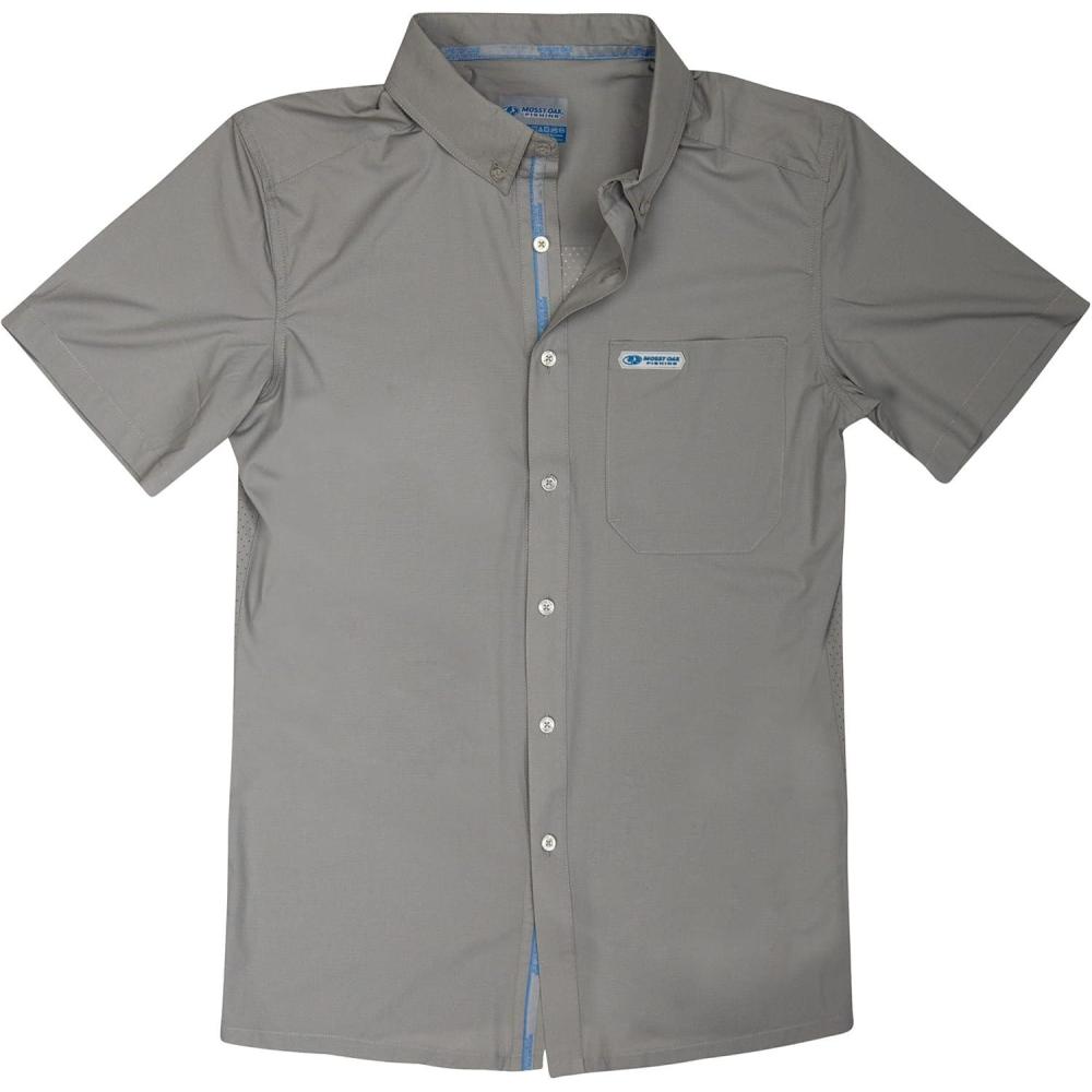 imageMossy Oak Mens Fishing Shirts Short Sleeve InshoreCool Grey