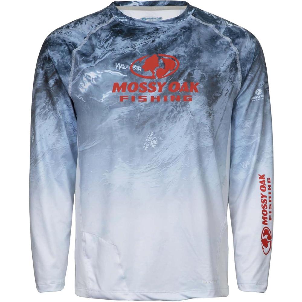 imageMossy Oak Standard Patriotic Fishing Shirts for Men Long Sleeve with Sun Protection High Seas Small