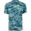 Mossy Oak Elements Short Sleeve Performance Moisture Wicking Fishing Shirt for Men(Spindrift & Blue Horizon)