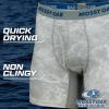 Mossy Oak Fishing Mens Boxer Briefs, Quick Dry & Anti Chafing Underwear(Spindrift)